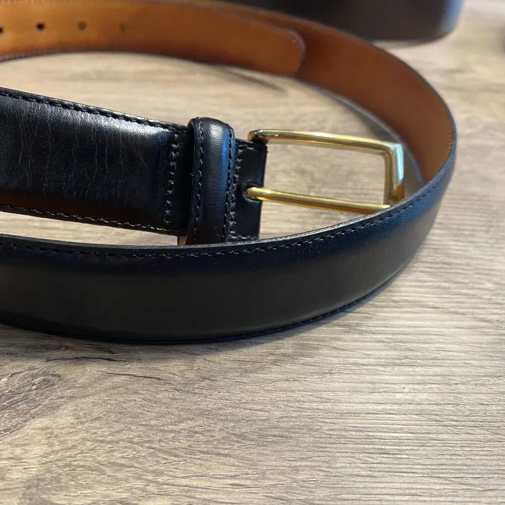 Martin Dingman Genuine Calfskin Black Belt 40 Made by Hand In America 10050